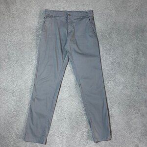 Birddogs Gray Slim Fit Stretch Chino Performance Pant Men's 30x31